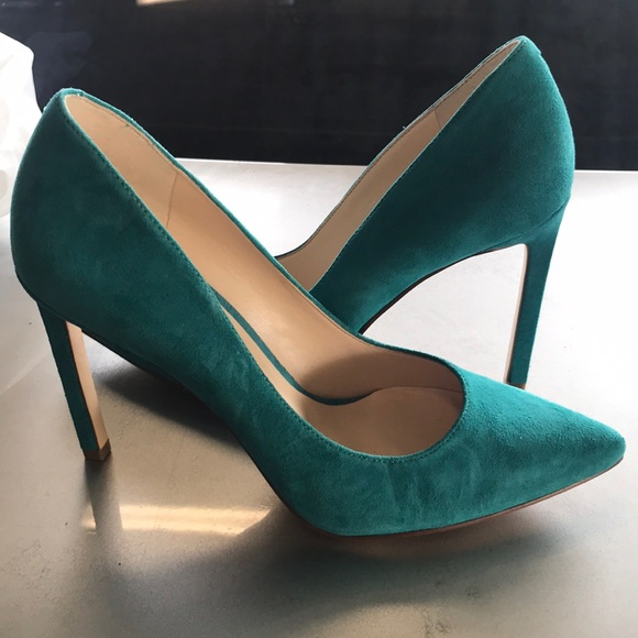 nine west teal shoes
